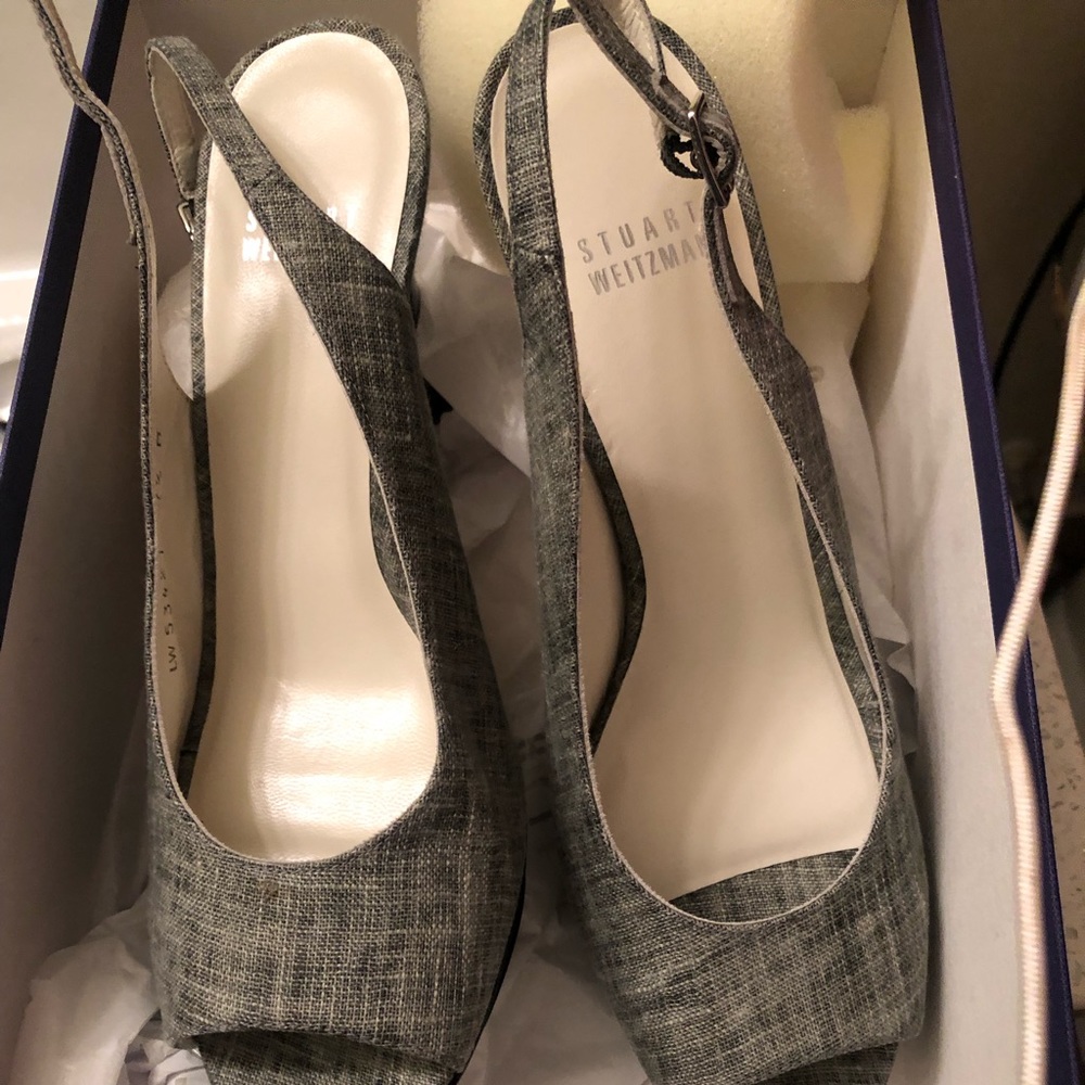 Stuart weitzman gray dressy pumps